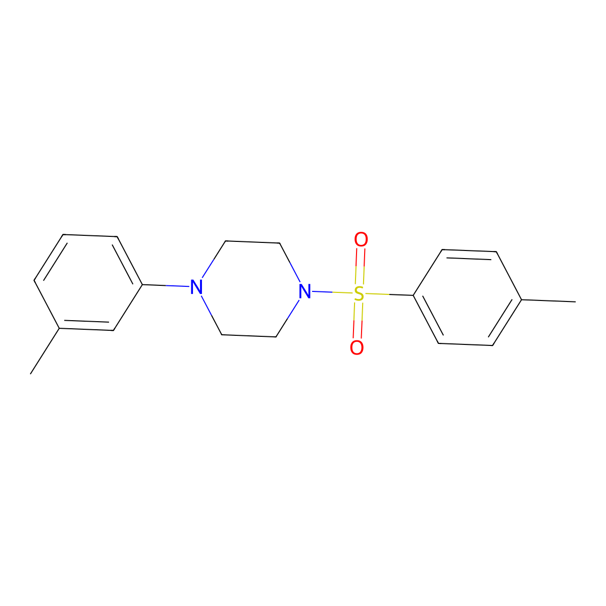 1-(Toluene-4-sulfonyl)-4-m-tolyl-piperazine molecular structure, CAS 288319-31-3