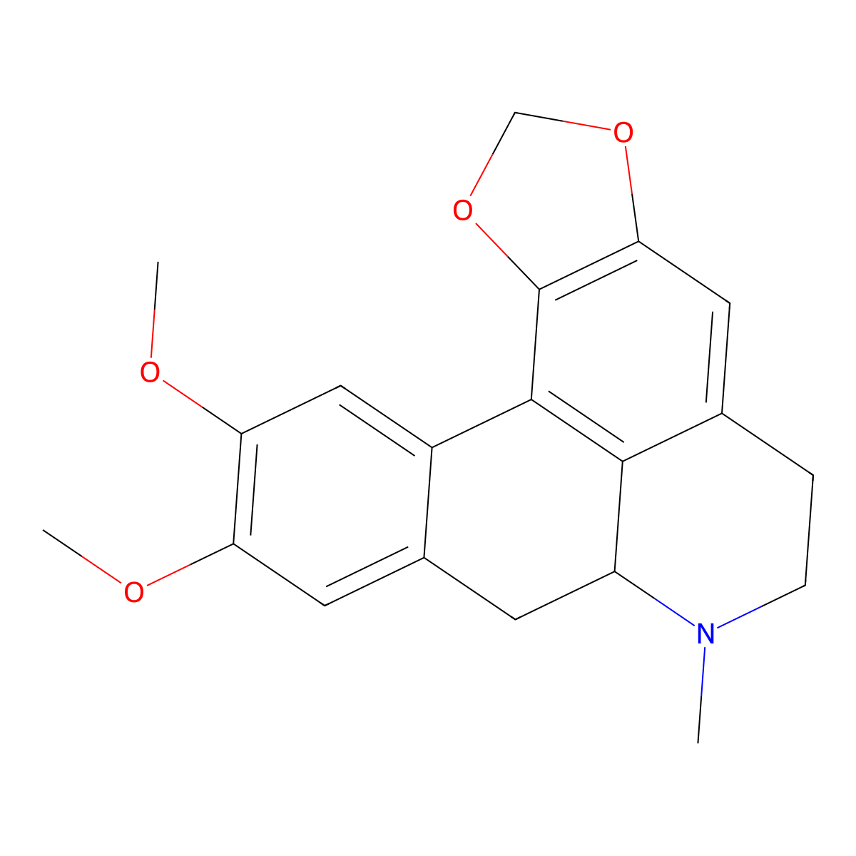 (-)-Dicentrine molecular structure, CAS 28832-07-7