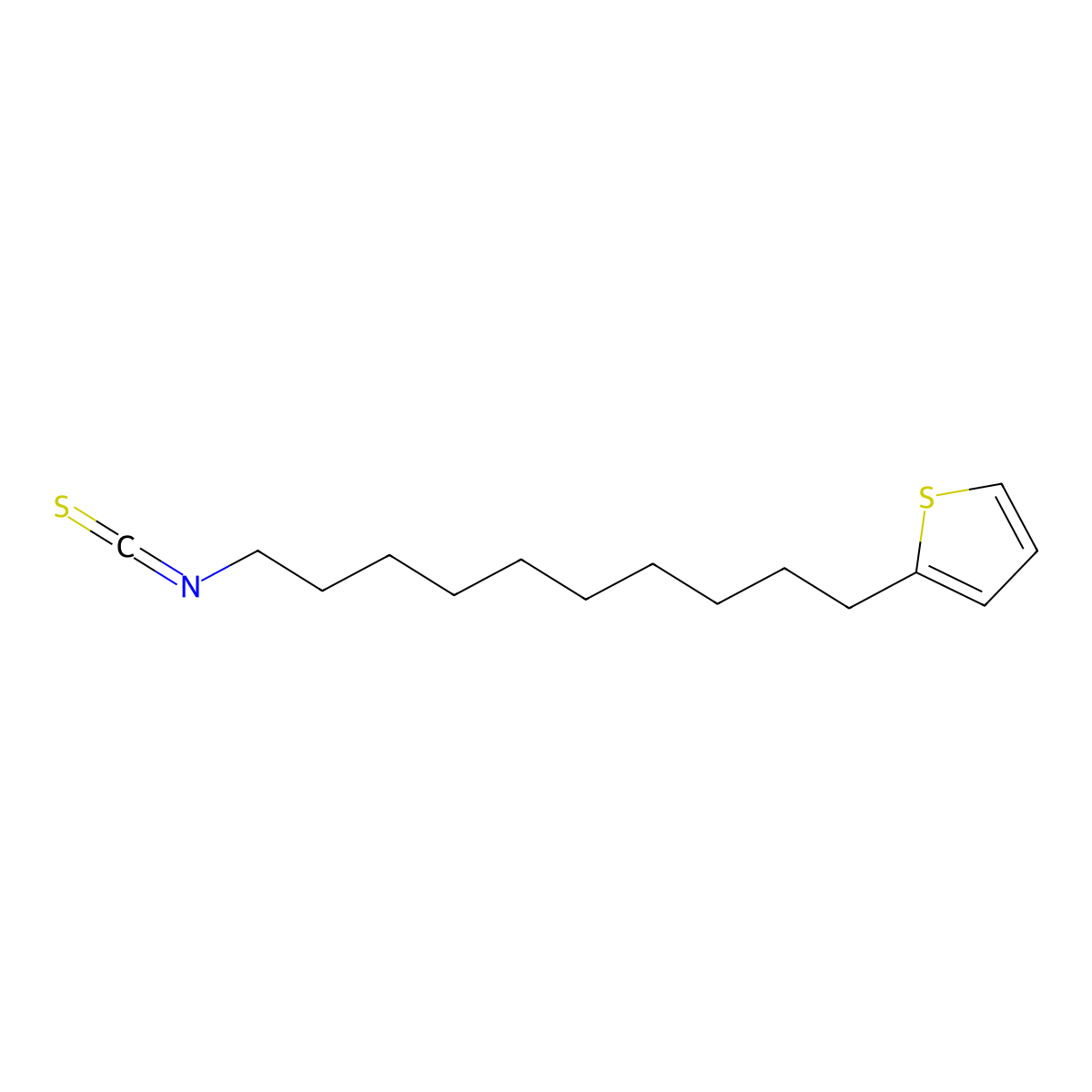 Thienyldecyl isothiocyanate molecular structure, CAS 288323-41-1