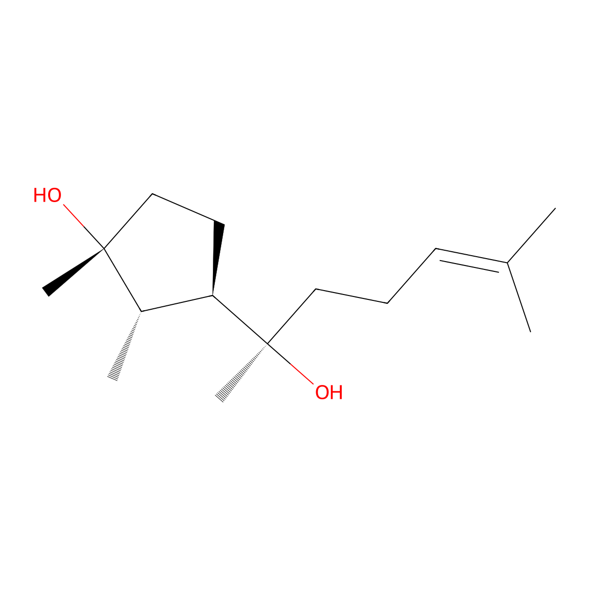 Cyclonerodiol molecular structure, CAS 28834-06-2