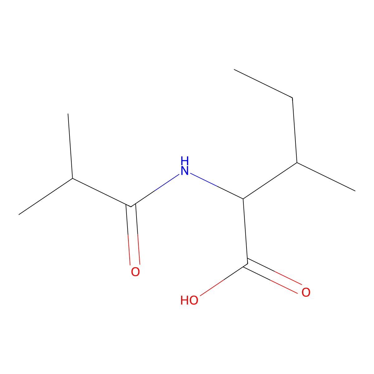 3-Methyl-2-(2-methylpropanamido)pentanoic acid molecular structure, CAS 2883456-03-7