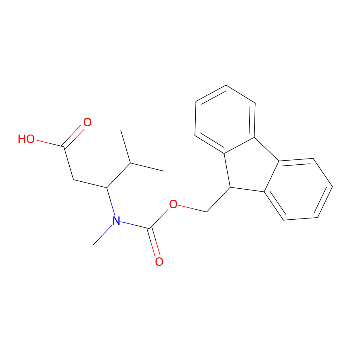 (S)-3-(N-Fmoc-N-methyl-amino)-4-methylpentanoic Acid molecular structure, CAS 2883500-07-8