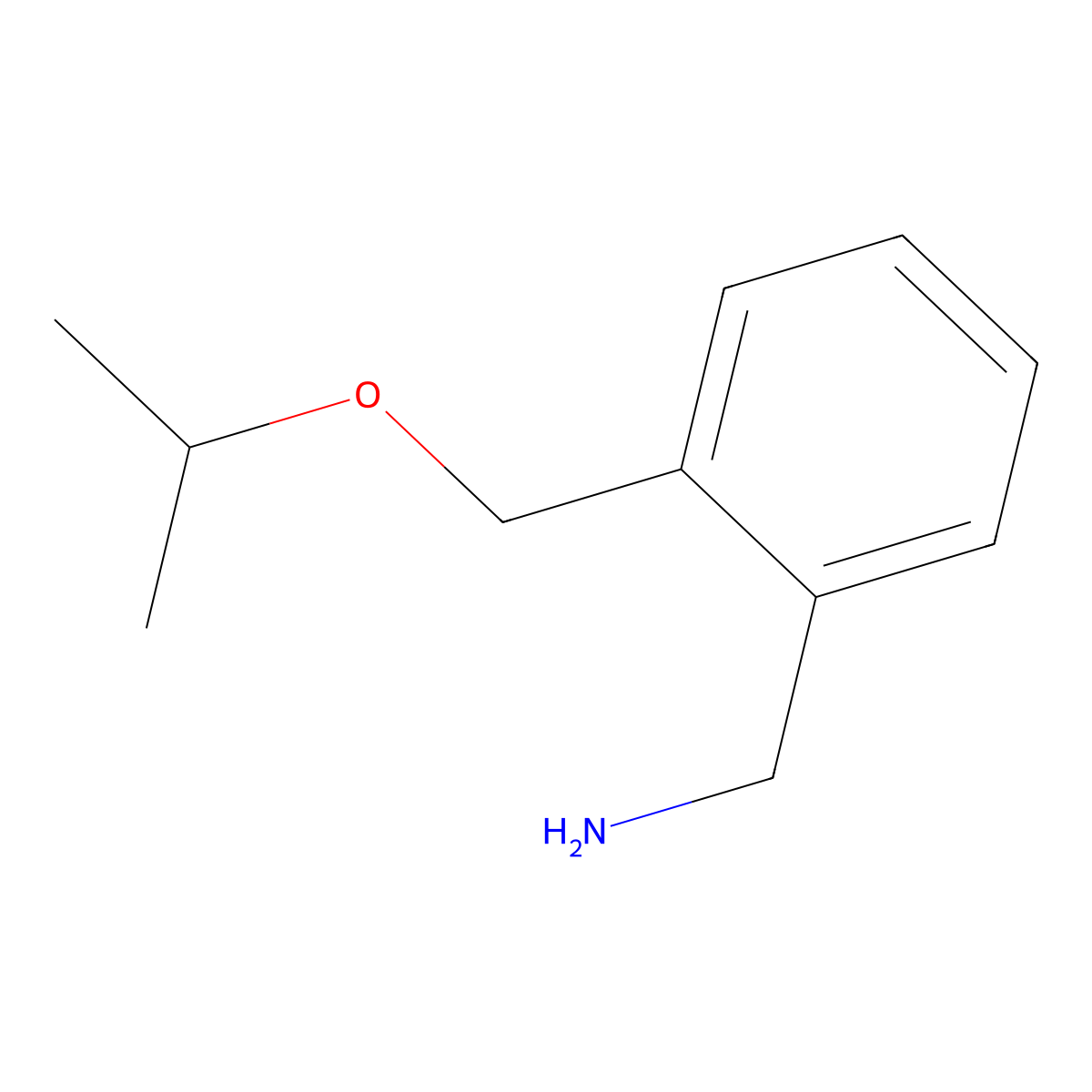 (2-((Propan-2-yloxy)methyl)phenyl)methanamine molecular structure, CAS 28837-93-6