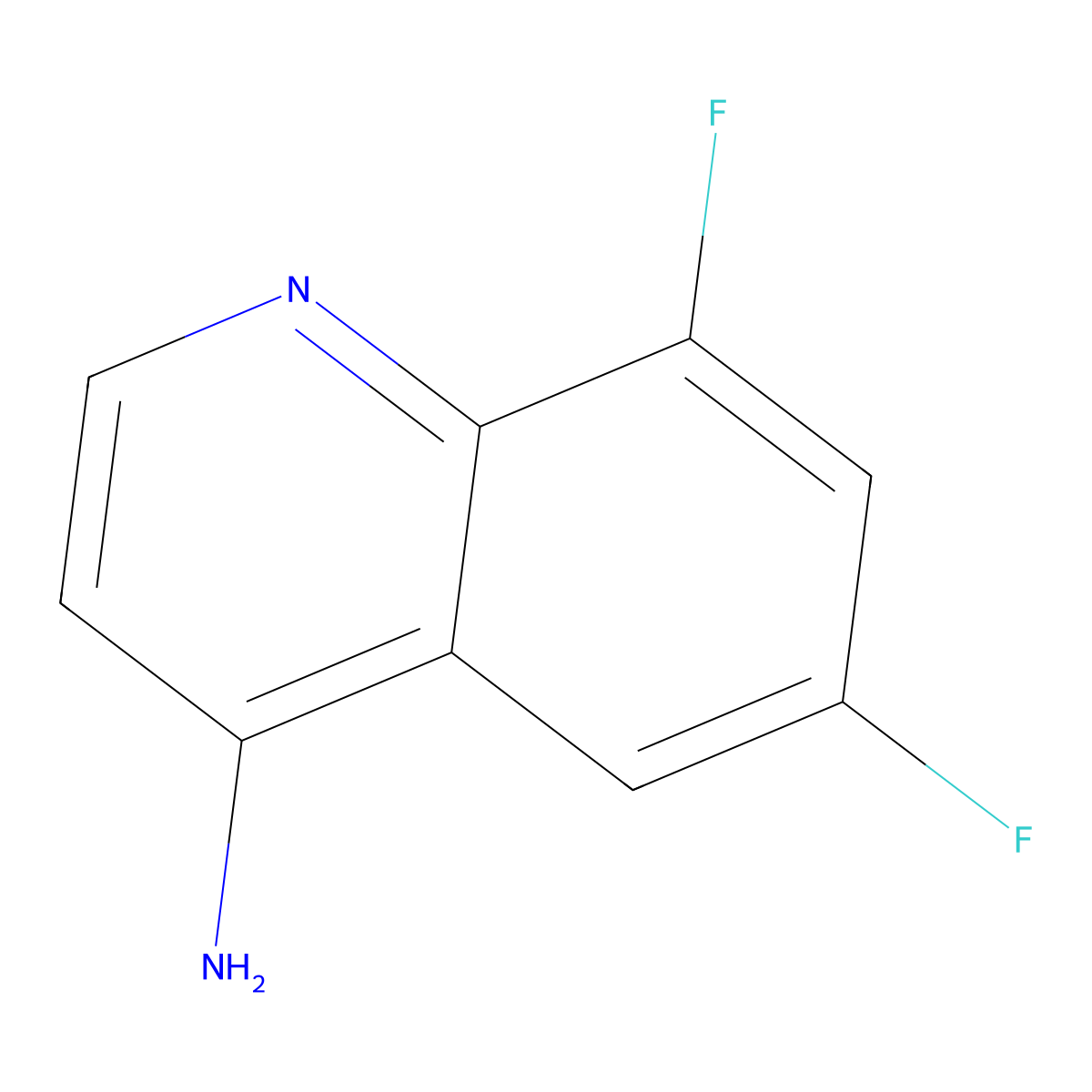 4-Amino-6,8-difluoroquinoline molecular structure, CAS 288371-41-5