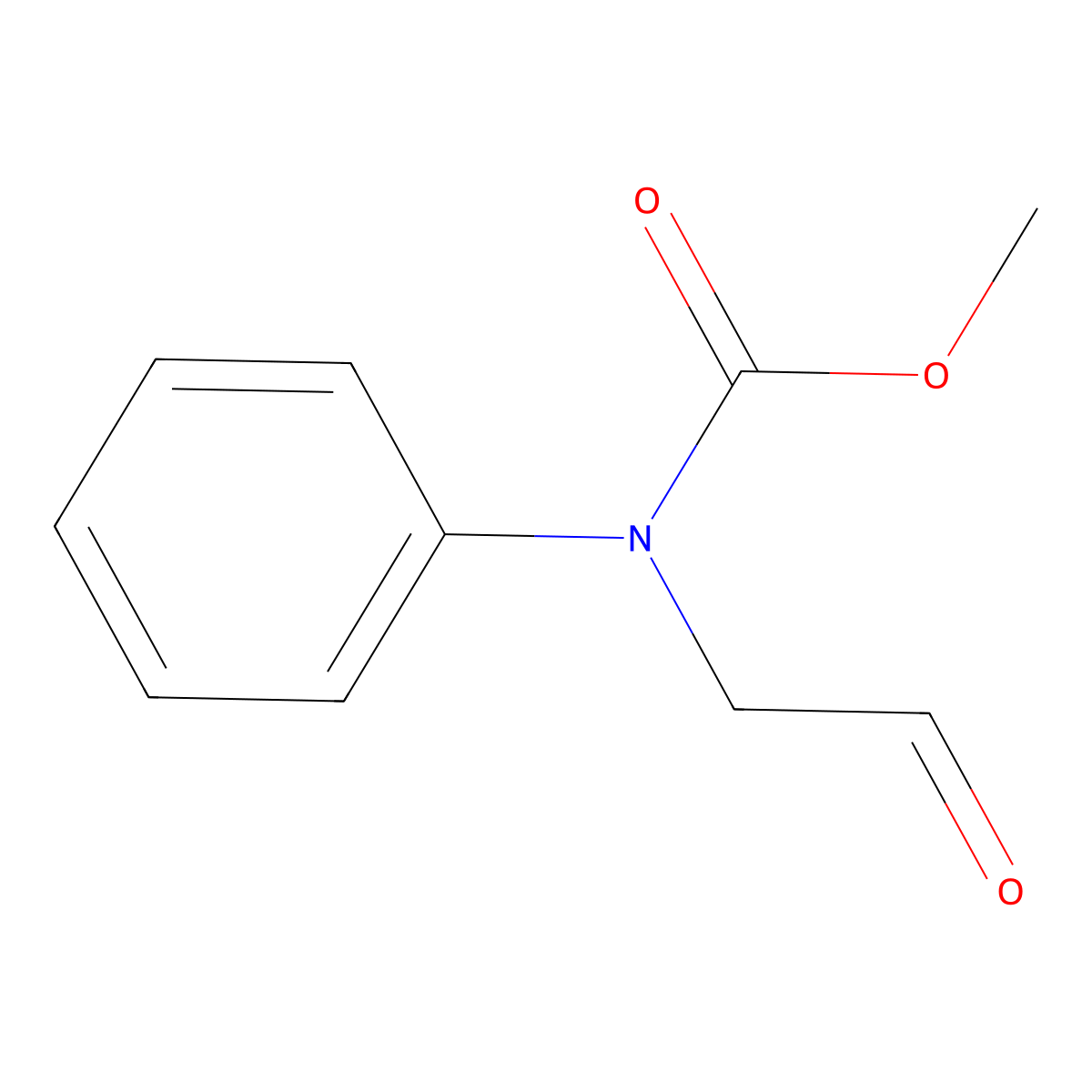 methyl N-(2-oxoethyl)-N-phenylcarbamate molecular structure, CAS 288371-85-7