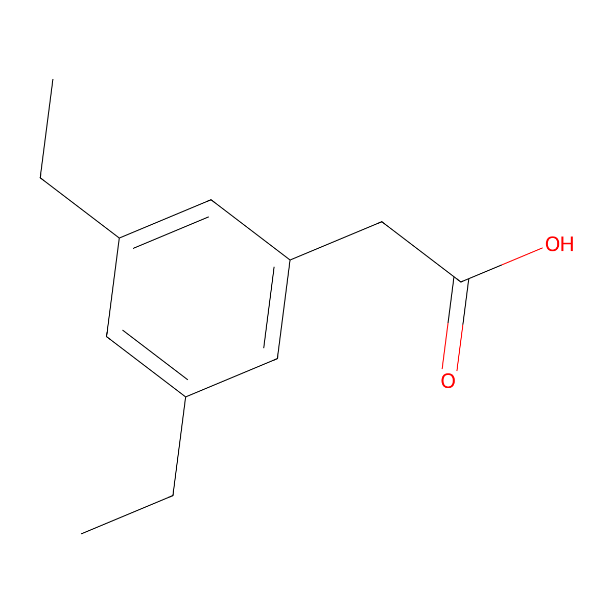 2-(3,5-Diethylphenyl)acetic acid molecular structure, CAS 288379-39-5
