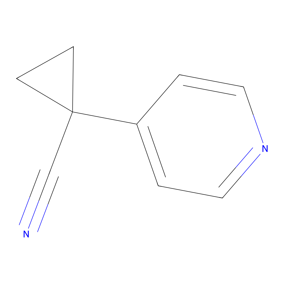 1-(Pyridin-4-yl)cyclopropanecarbonitrile molecular structure, CAS 288379-77-1