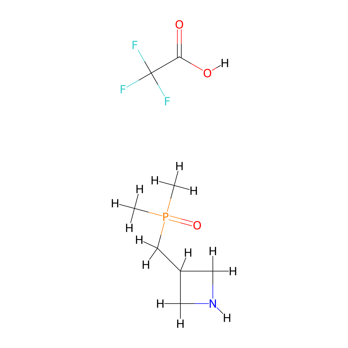 3-[(Dimethylphosphoryl)methyl]azetidine; trifluoroacetic acid molecular structure, CAS 2883819-66-5