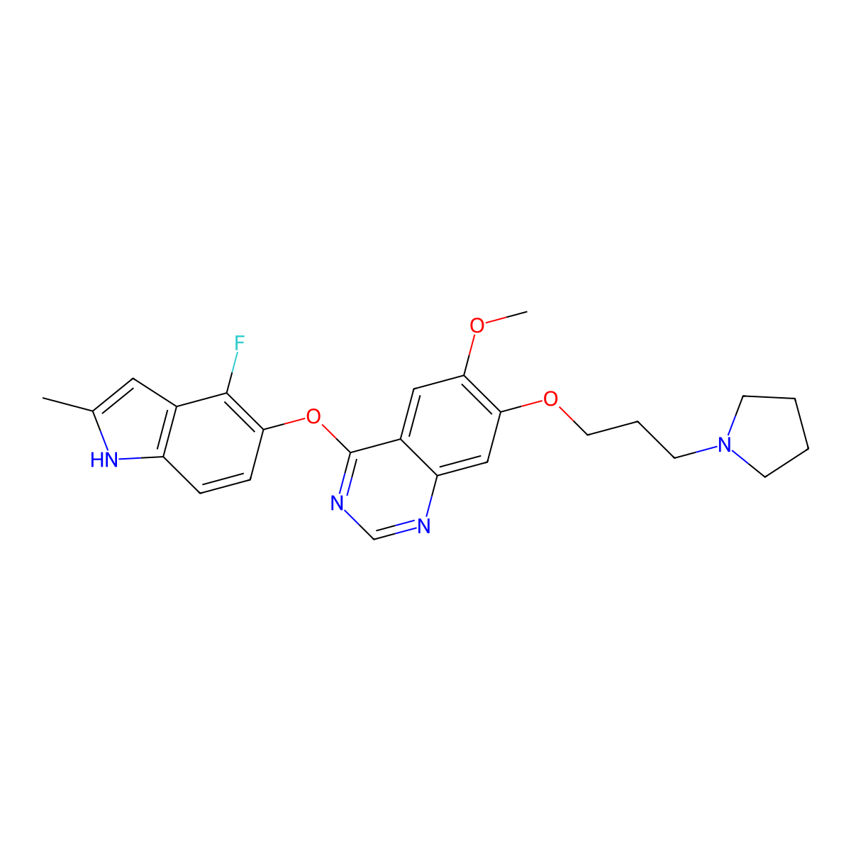 Cediranib molecular structure, CAS 288383-20-0