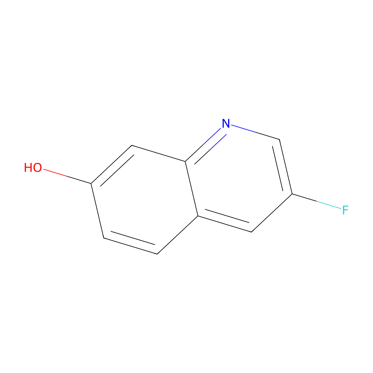 3-Fluoroquinolin-7-OL molecular structure, CAS 288384-55-4