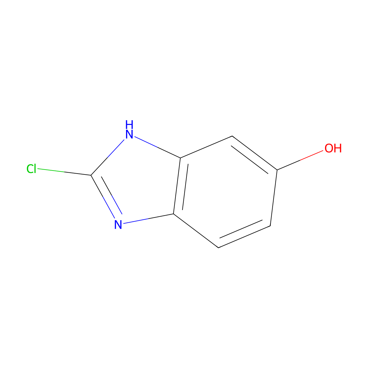 2-chloro-1H-benzo[d]imidazol-5-ol molecular structure, CAS 288384-91-8