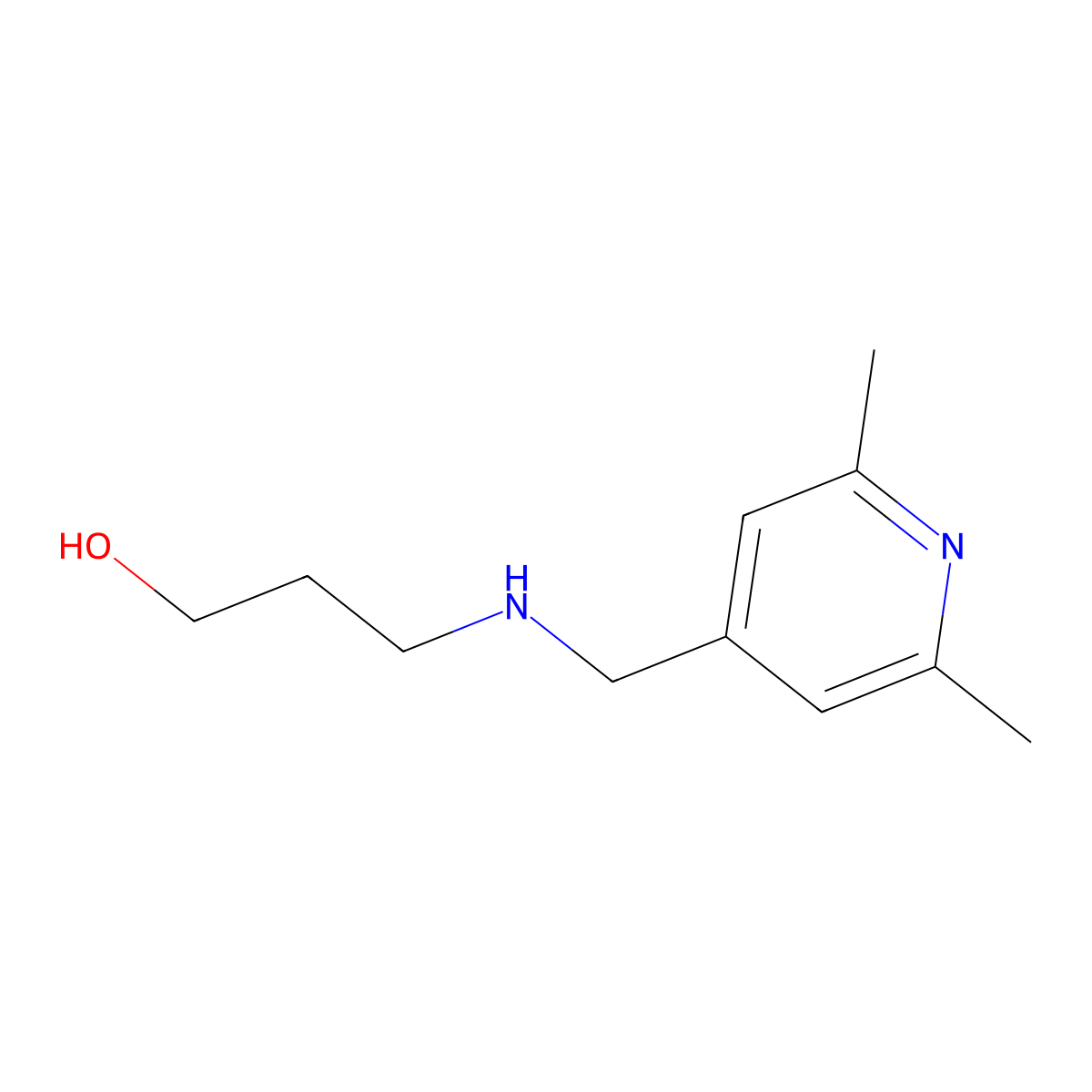 3-[(2,6-Dimethyl-4-pyridinyl)methylamino]-1-propanol molecular structure, CAS 288385-69-3