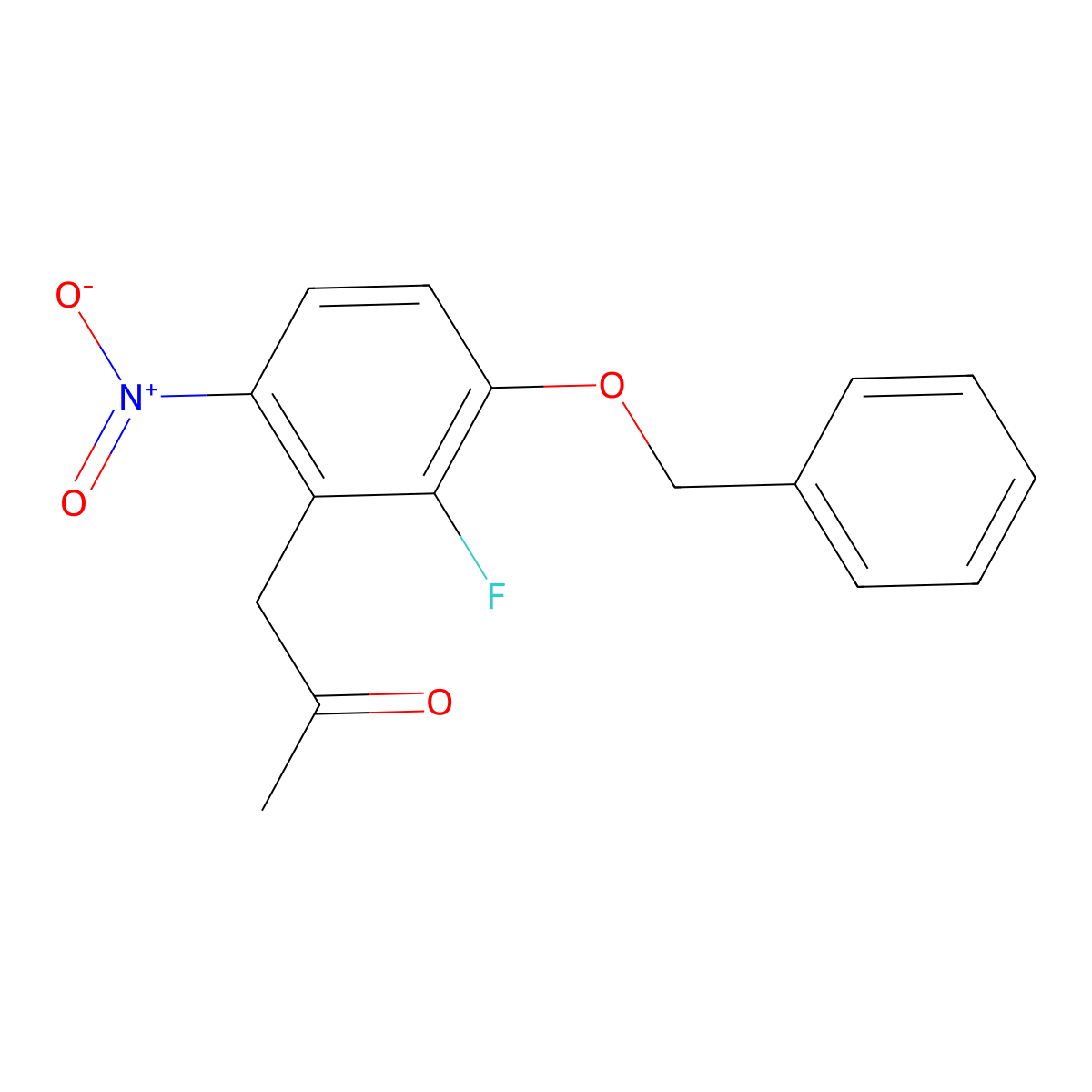 1-(3-(Benzyloxy)-2-fluoro-6-nitrophenyl)propan-2-one molecular structure, CAS 288385-98-8