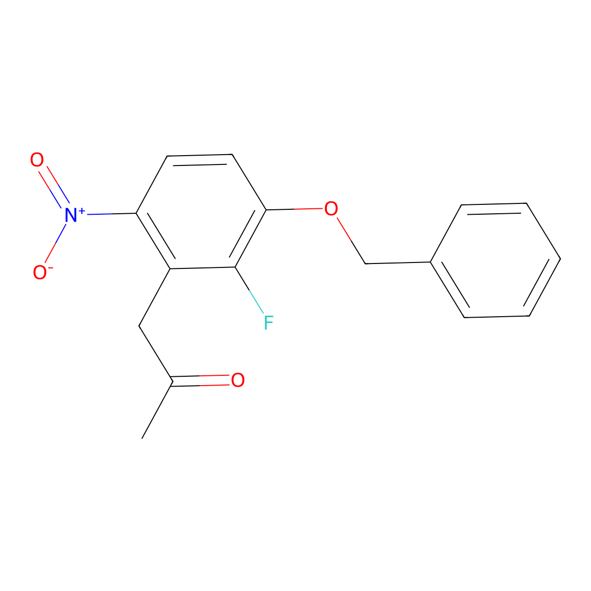 1-(3-(Benzyloxy)-2-fluoro-6-nitrophenyl)propan-2-one molecular structure, CAS 288385-98-8