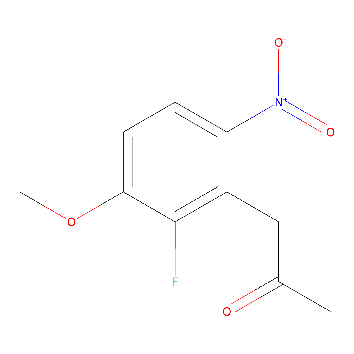 1-(2-Fluoro-3-methoxy-6-nitrophenyl)propan-2-one molecular structure, CAS 288385-99-9