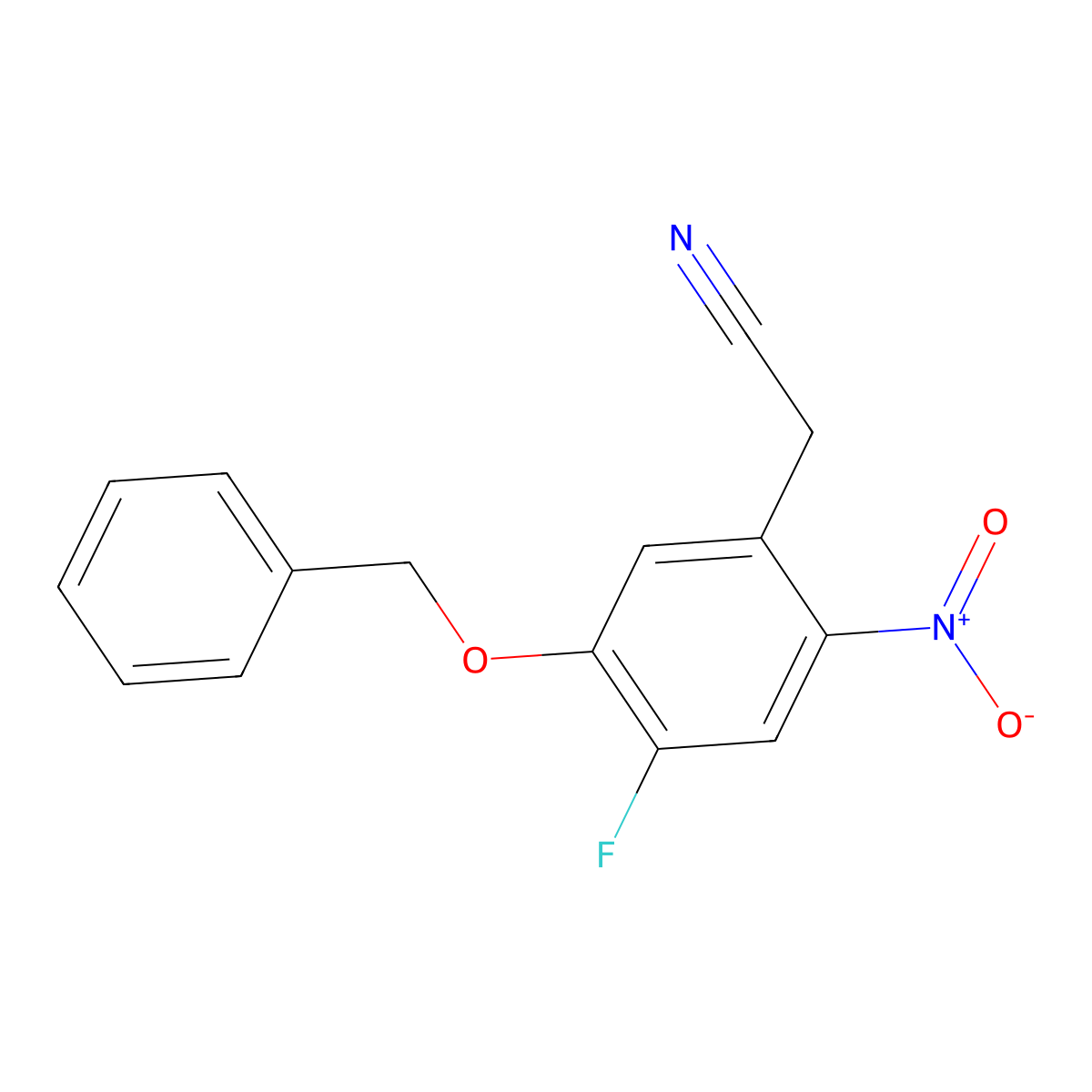 2-(5-(Benzyloxy)-4-fluoro-2-nitrophenyl)acetonitrile molecular structure, CAS 288386-22-1