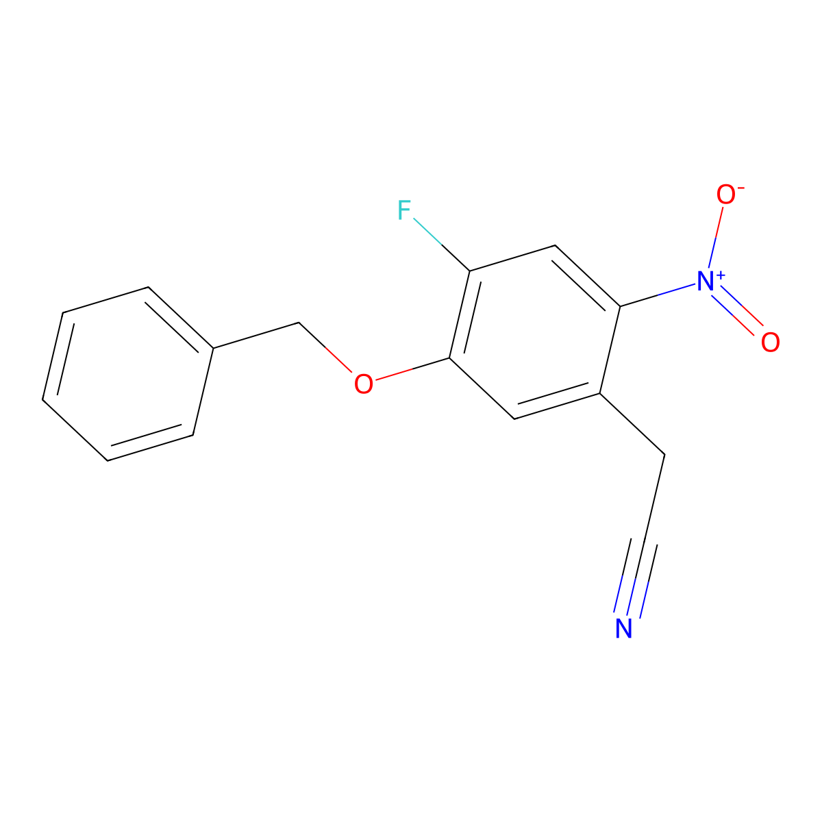 2-(5-(Benzyloxy)-4-fluoro-2-nitrophenyl)acetonitrile molecular structure, CAS 288386-22-1
