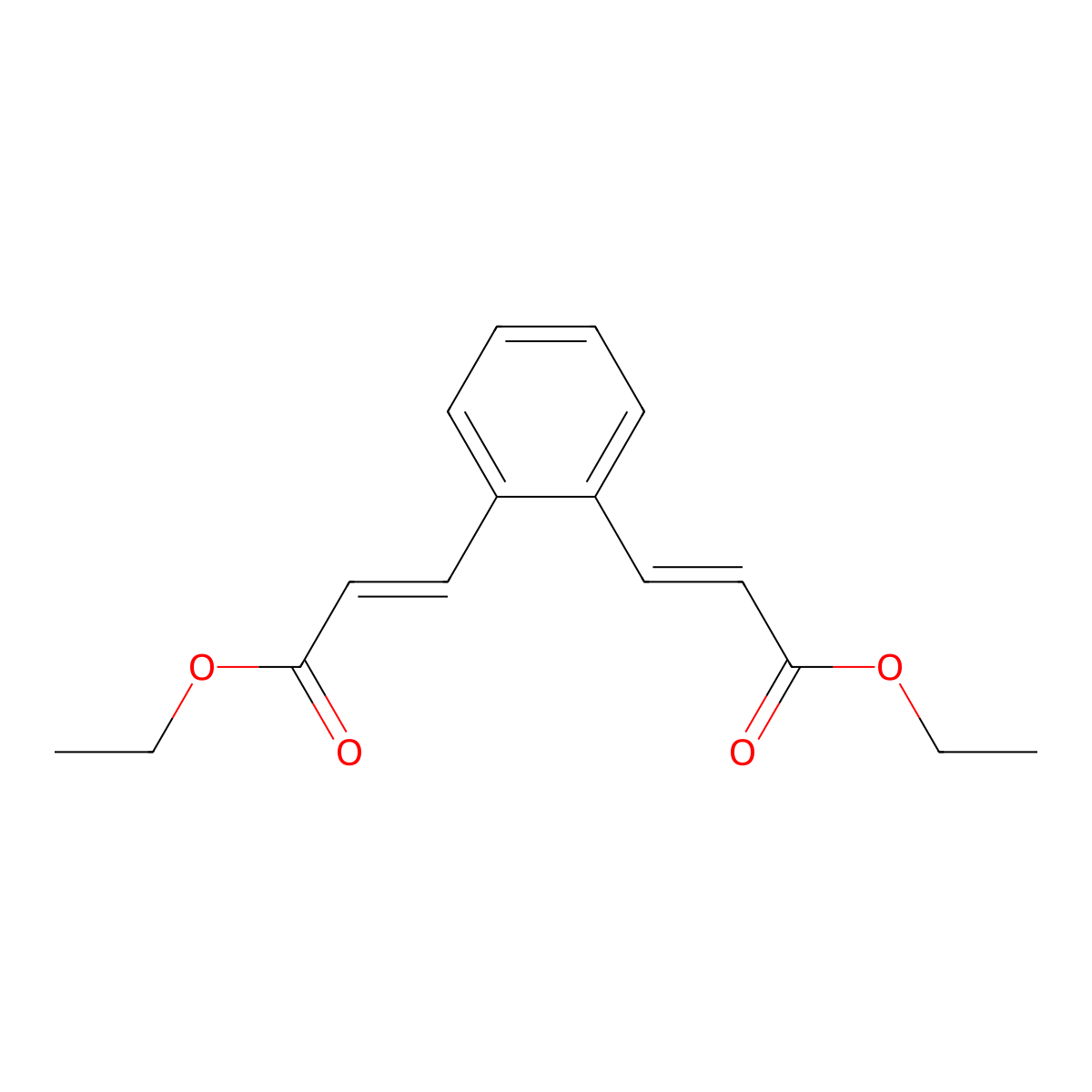 1,1'-Diethyl (2E,2'E)-3,3'-(1,2-phenylene)bis[2-propenoate] molecular structure, CAS 28839-73-8