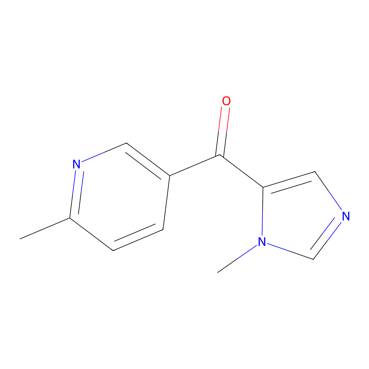 2-methyl-5-(1-methyl-1H-imidazole-5-carbonyl)pyridine molecular structure, CAS 288392-21-2