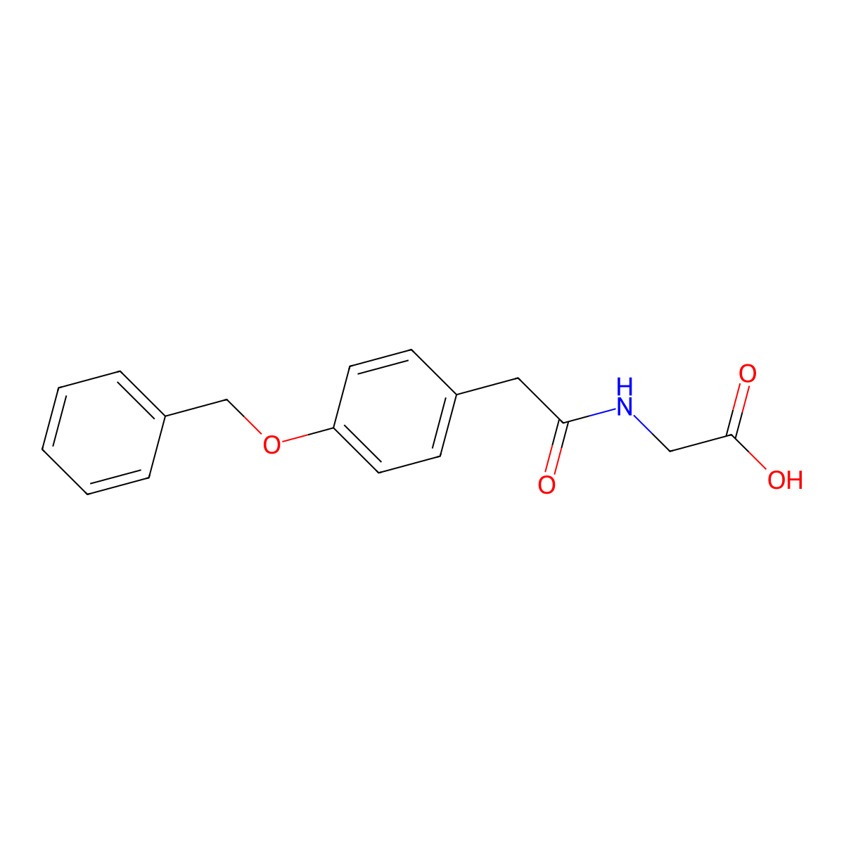 2-{2-[4-(Benzyloxy)phenyl]acetamido}acetic acid molecular structure, CAS 288395-89-1