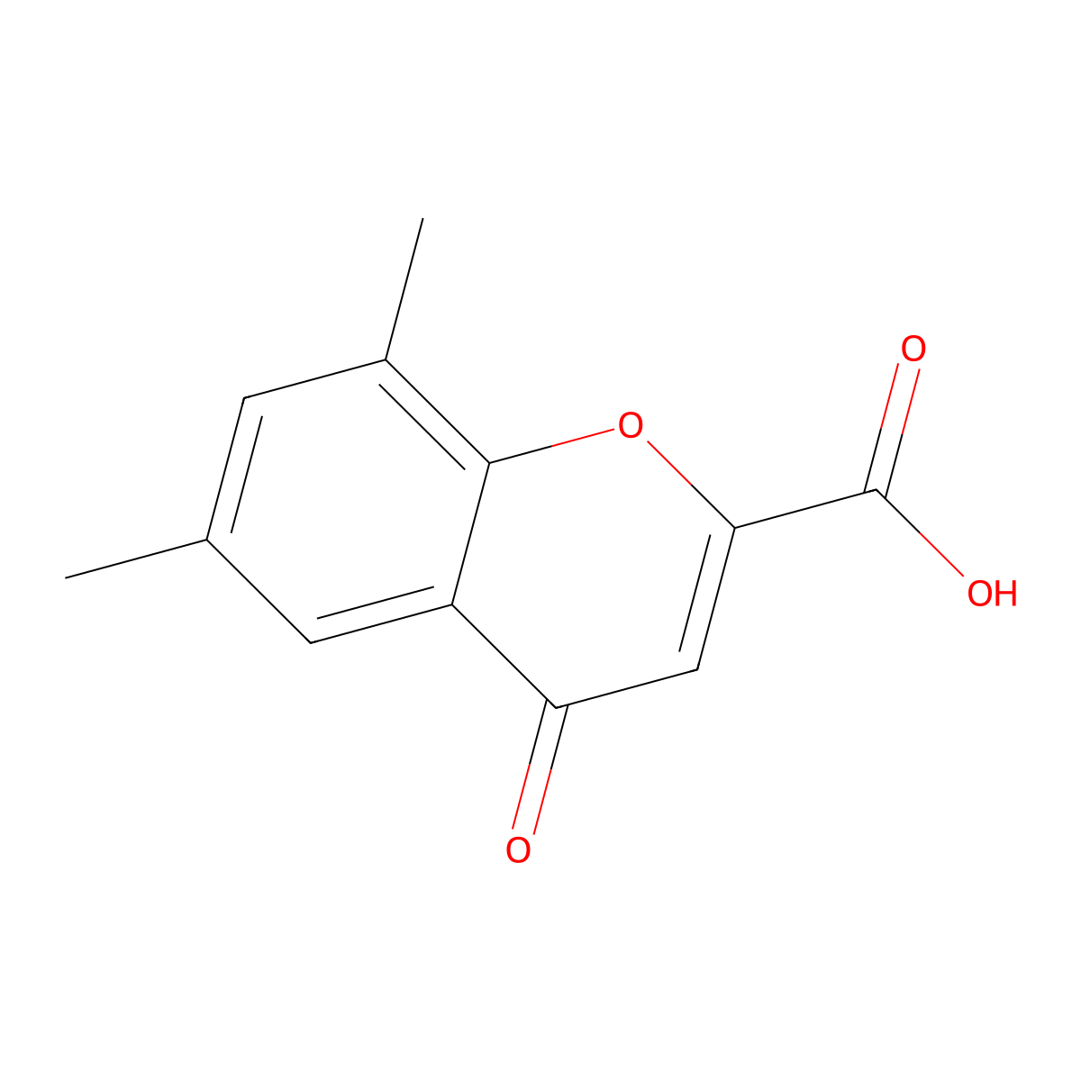 6,8-Dimethylchromone-2-carboxylic acid molecular structure, CAS 288399-57-5