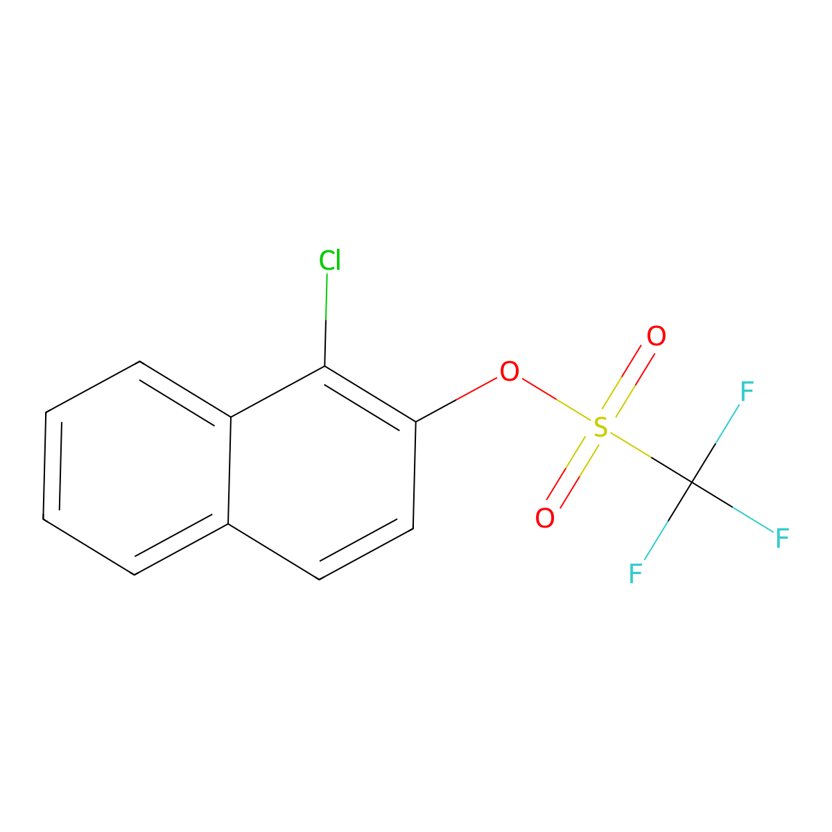 1-Chloronaphthalen-2-yl trifluoromethanesulfonate molecular structure, CAS 288399-62-2