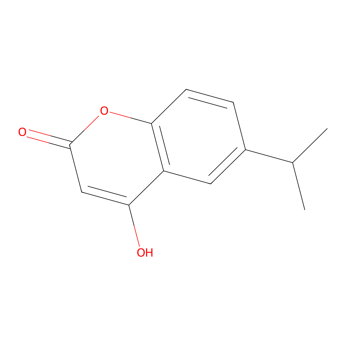 4-Hydroxy-6-isopropyl-2H-chromen-2-one molecular structure, CAS 288399-92-8