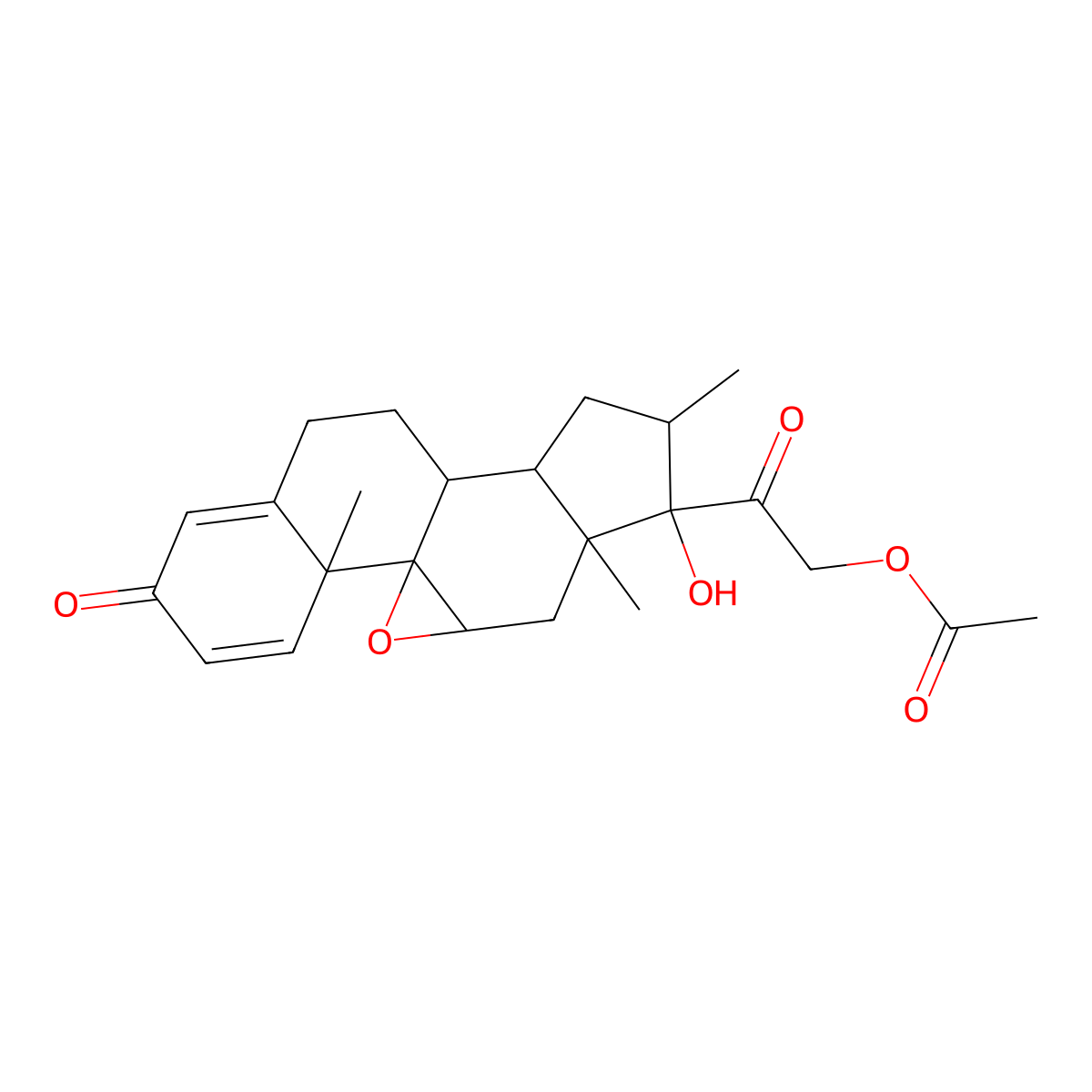 21-O-Acetyl dexamethasone 9,11-epoxide molecular structure, CAS 2884-51-7