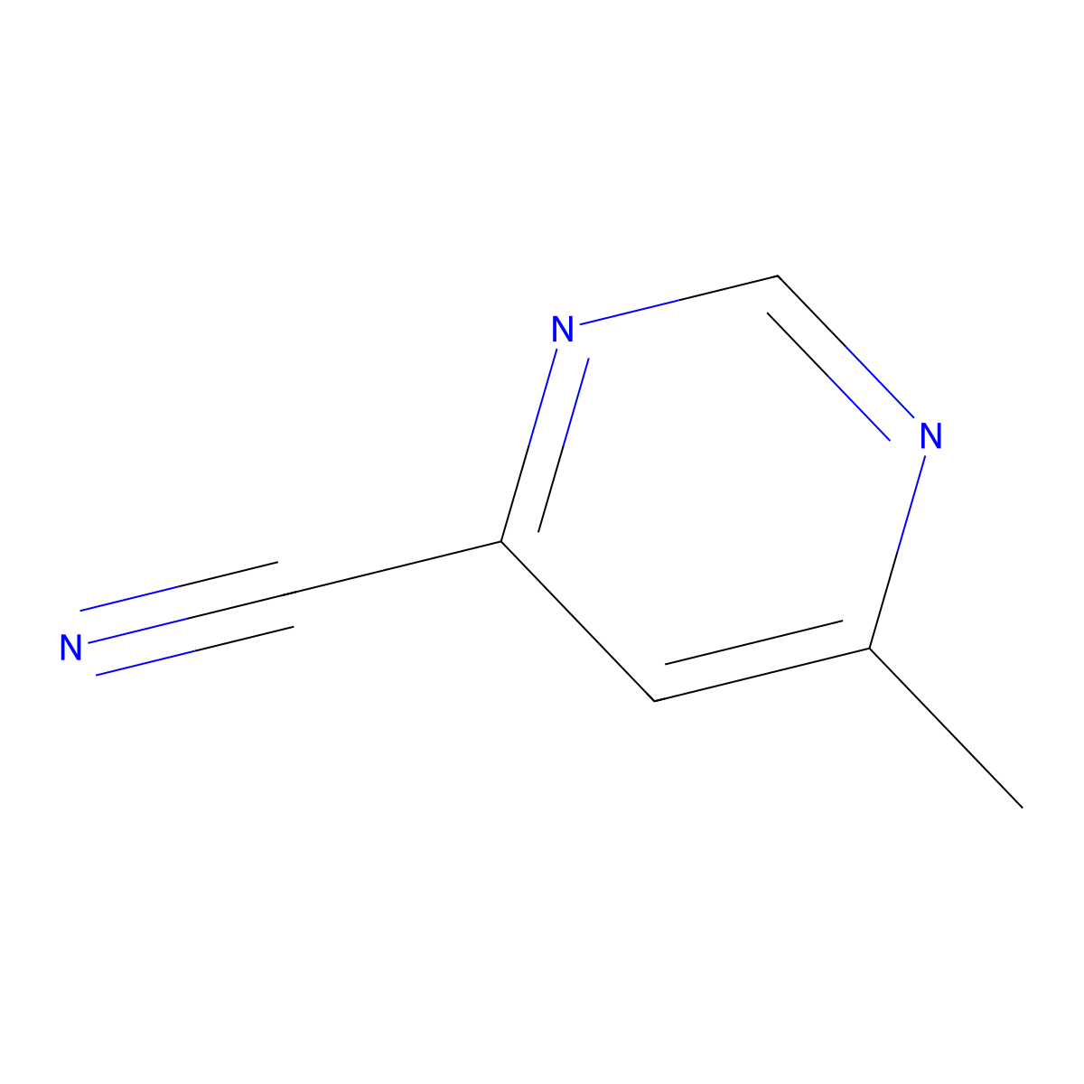 6-Methylpyrimidine-4-carbonitrile molecular structure, CAS 28840-41-7