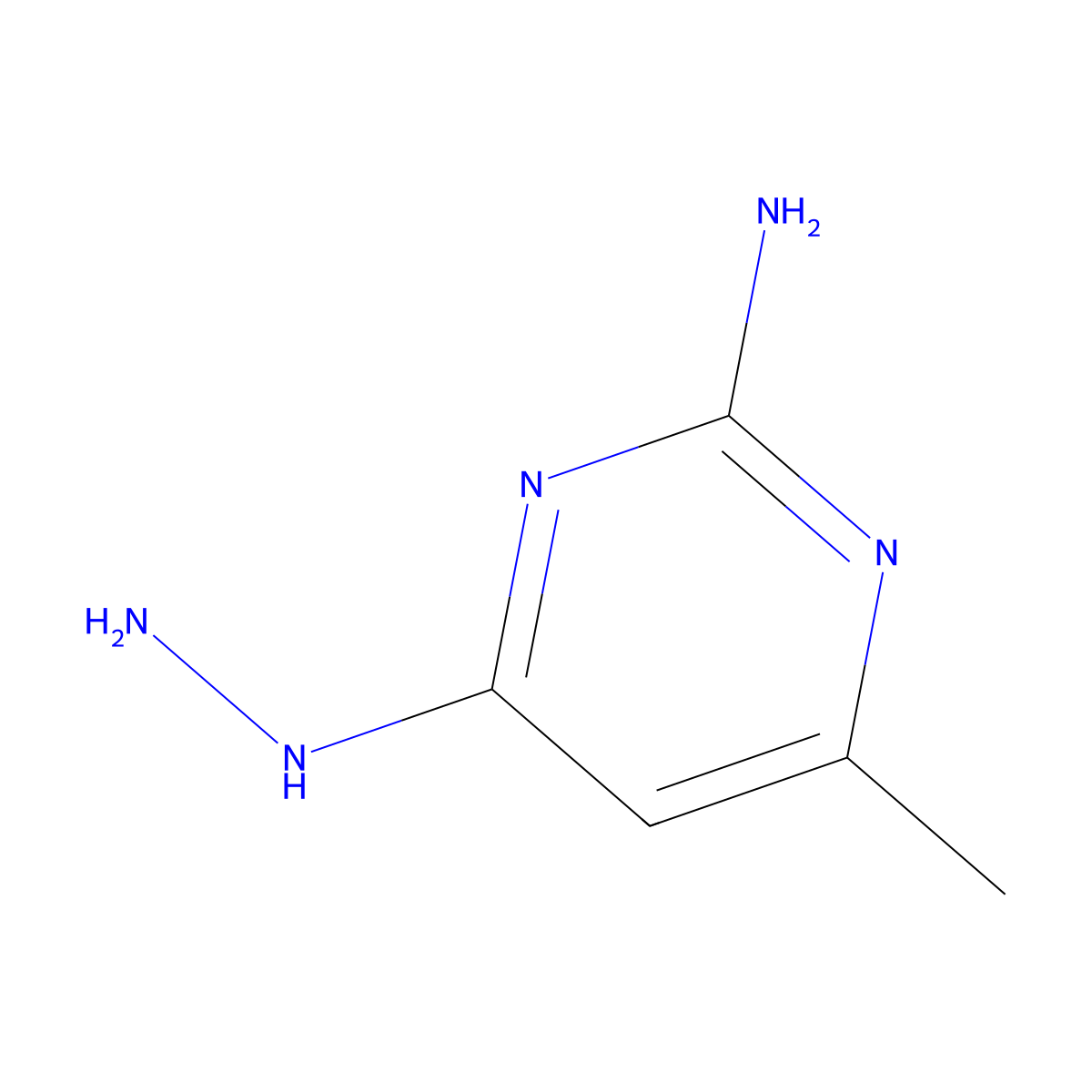 2-Amino-4-hydrazino-6-methylpyrimidine molecular structure, CAS 28840-64-4