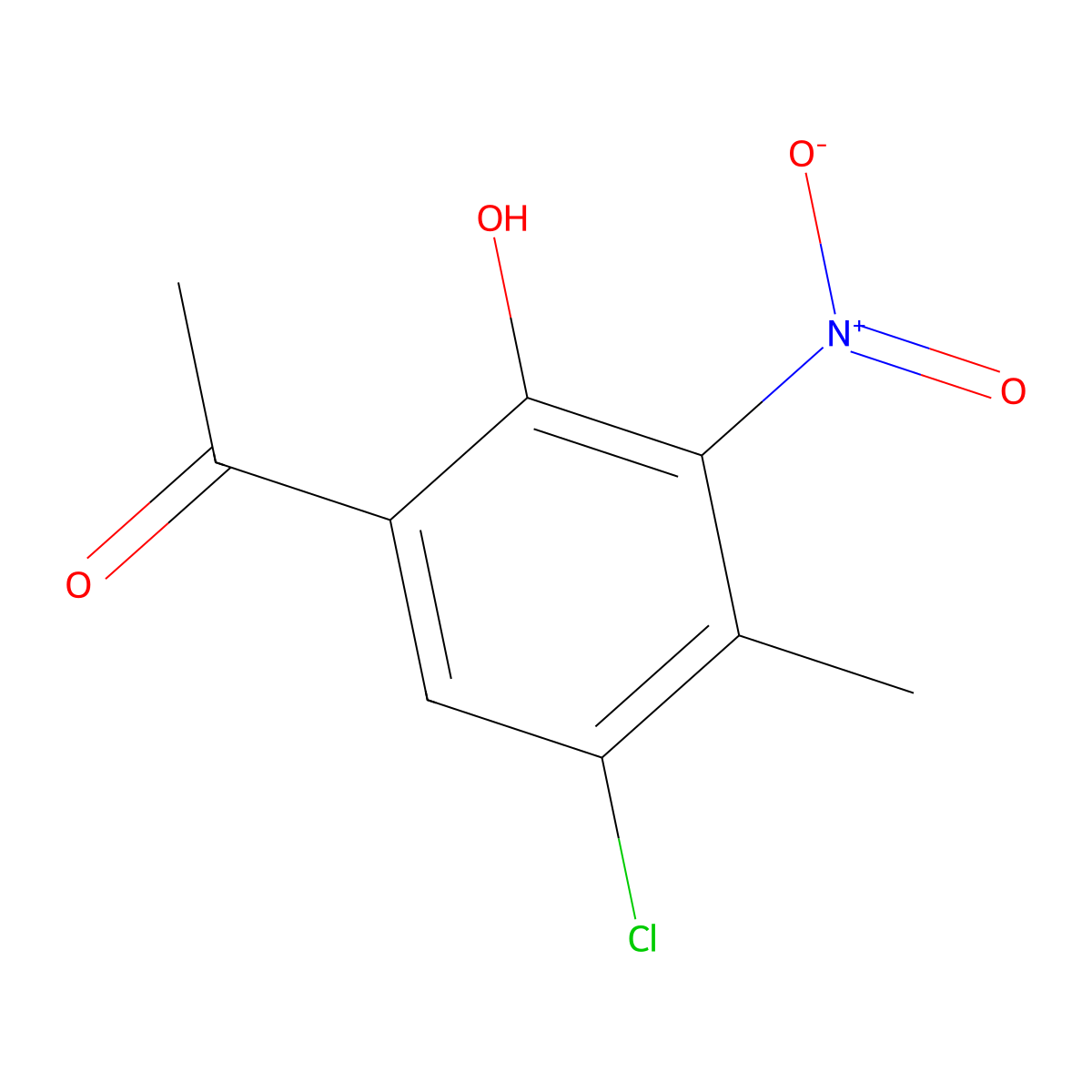 1-(5-Chloro-2-hydroxy-4-methyl-3-nitrophenyl)ethanone molecular structure, CAS 288401-07-0