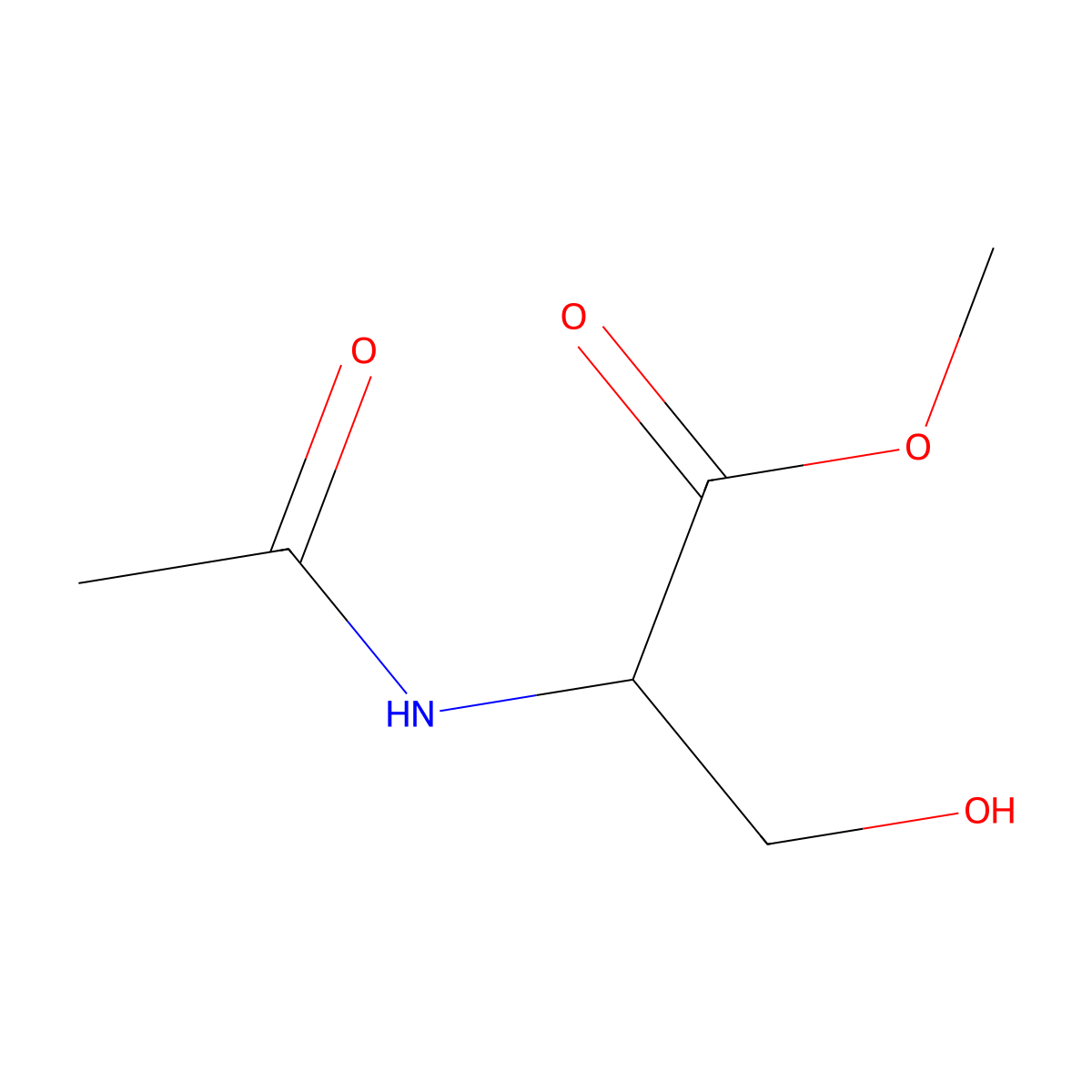 (R)-Methyl 2-acetamido-3-hydroxypropanoate molecular structure, CAS 288402-26-6