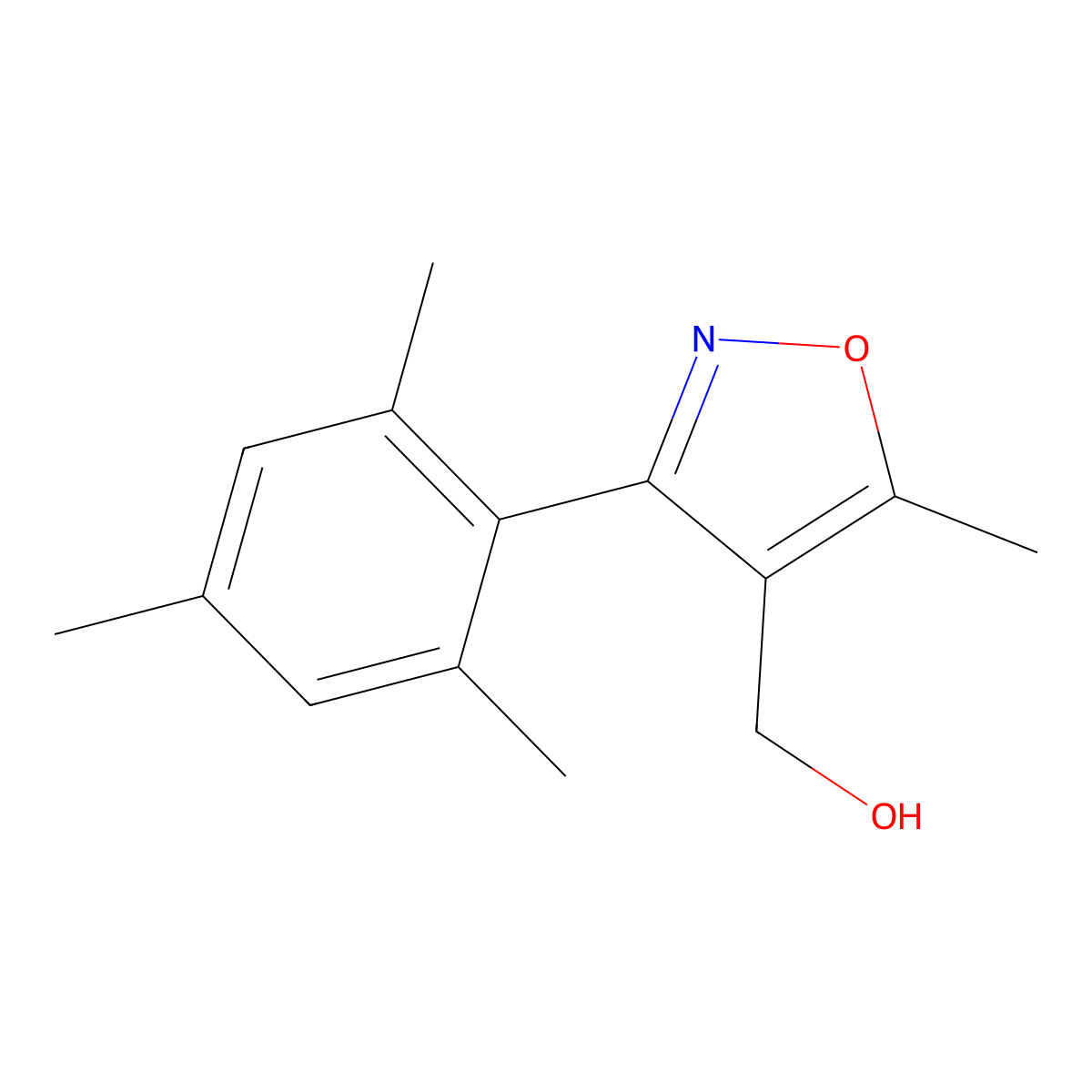 (3-Mesityl-5-methylisoxazol-4-yl)methanol molecular structure, CAS 288404-35-3