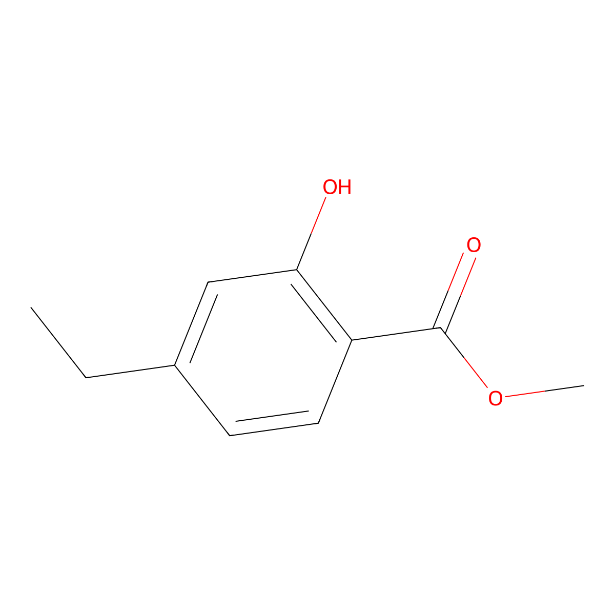 Methyl 4-ethyl-2-hydroxybenzoate molecular structure, CAS 28844-13-5