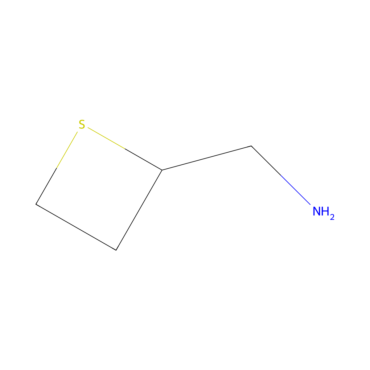 Thietan-2-ylmethanamine molecular structure, CAS 28844-76-0