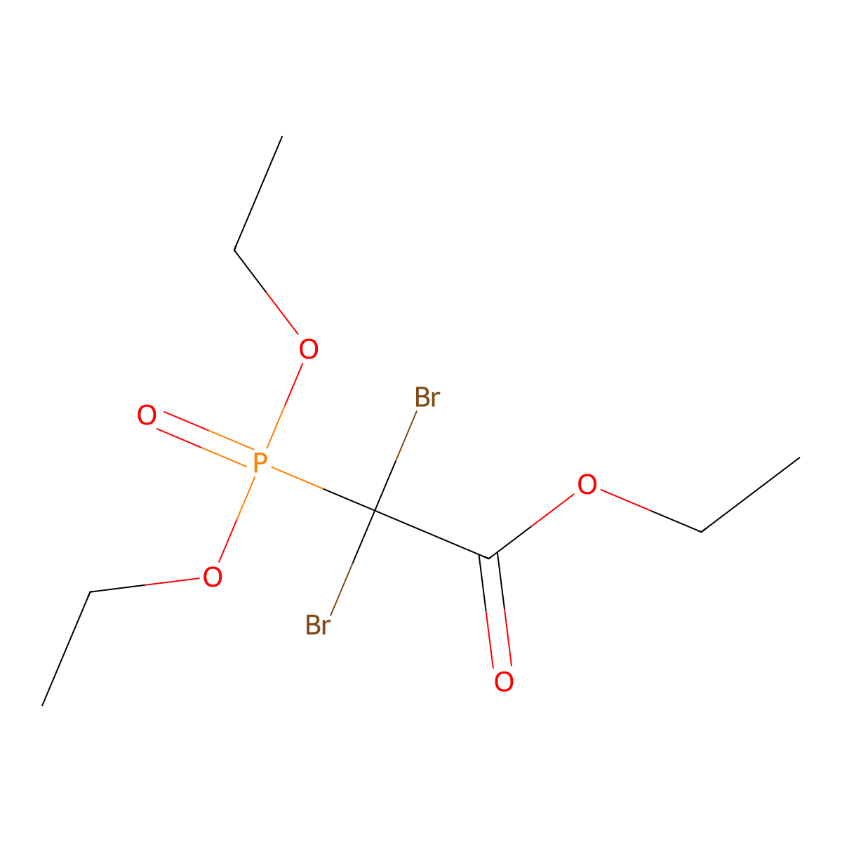 Ethyl dibromo(diethoxyphosphoryl)acetate molecular structure, CAS 28845-75-2
