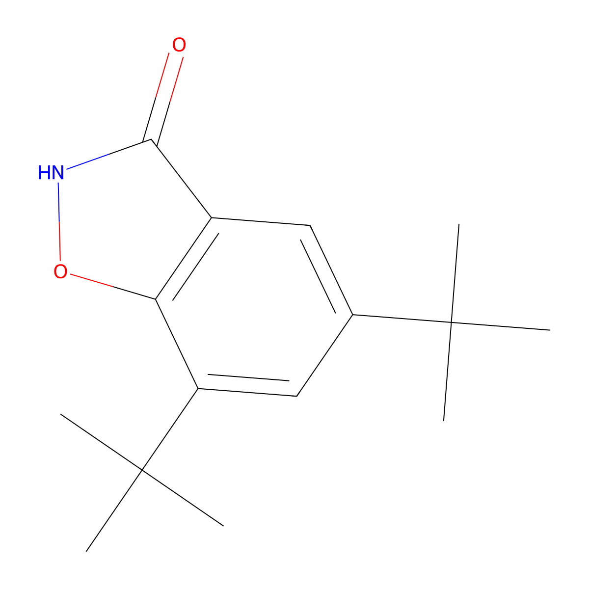 5,7-Di-tert-butylbenzisoxazol-3(2H)-one molecular structure, CAS 2884884-06-2