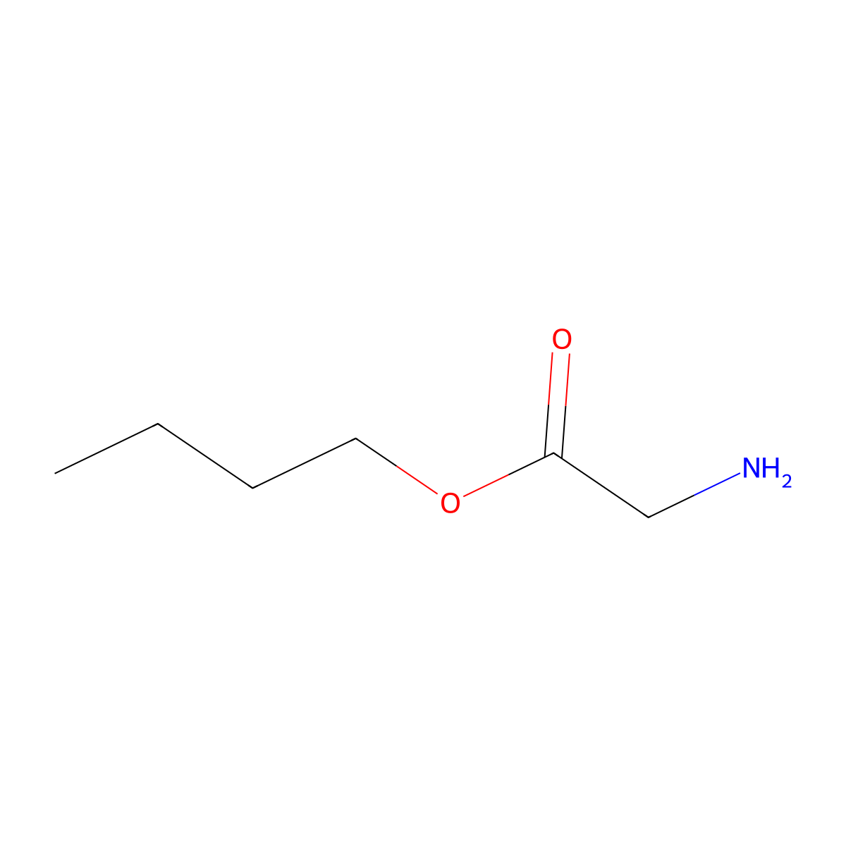 Butyl glycinate molecular structure, CAS 2885-01-0