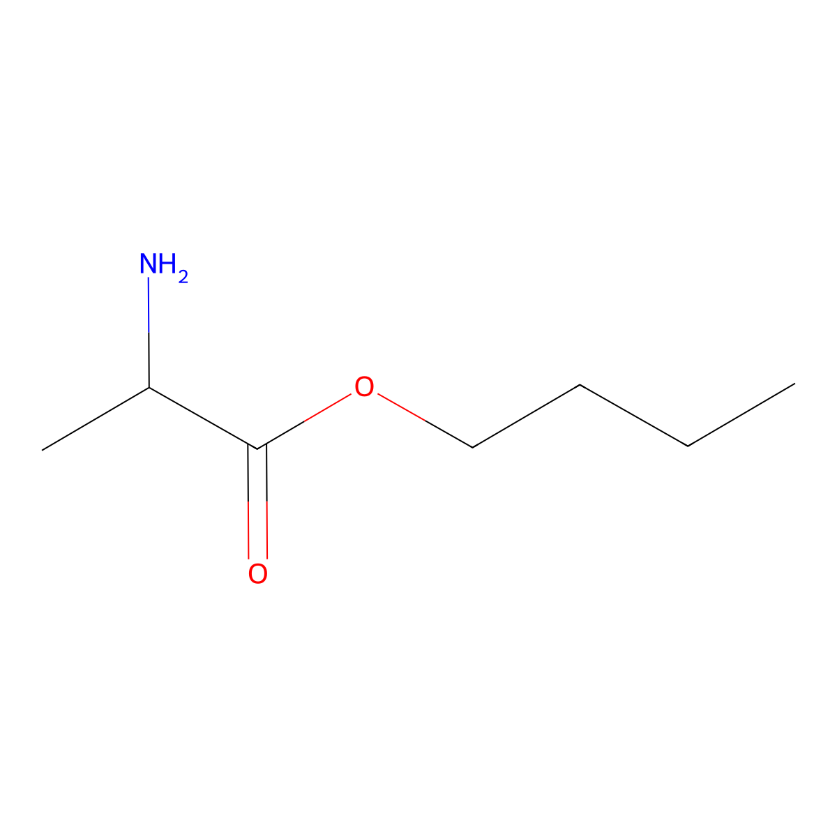 Butyl L-alaninate molecular structure, CAS 2885-02-1