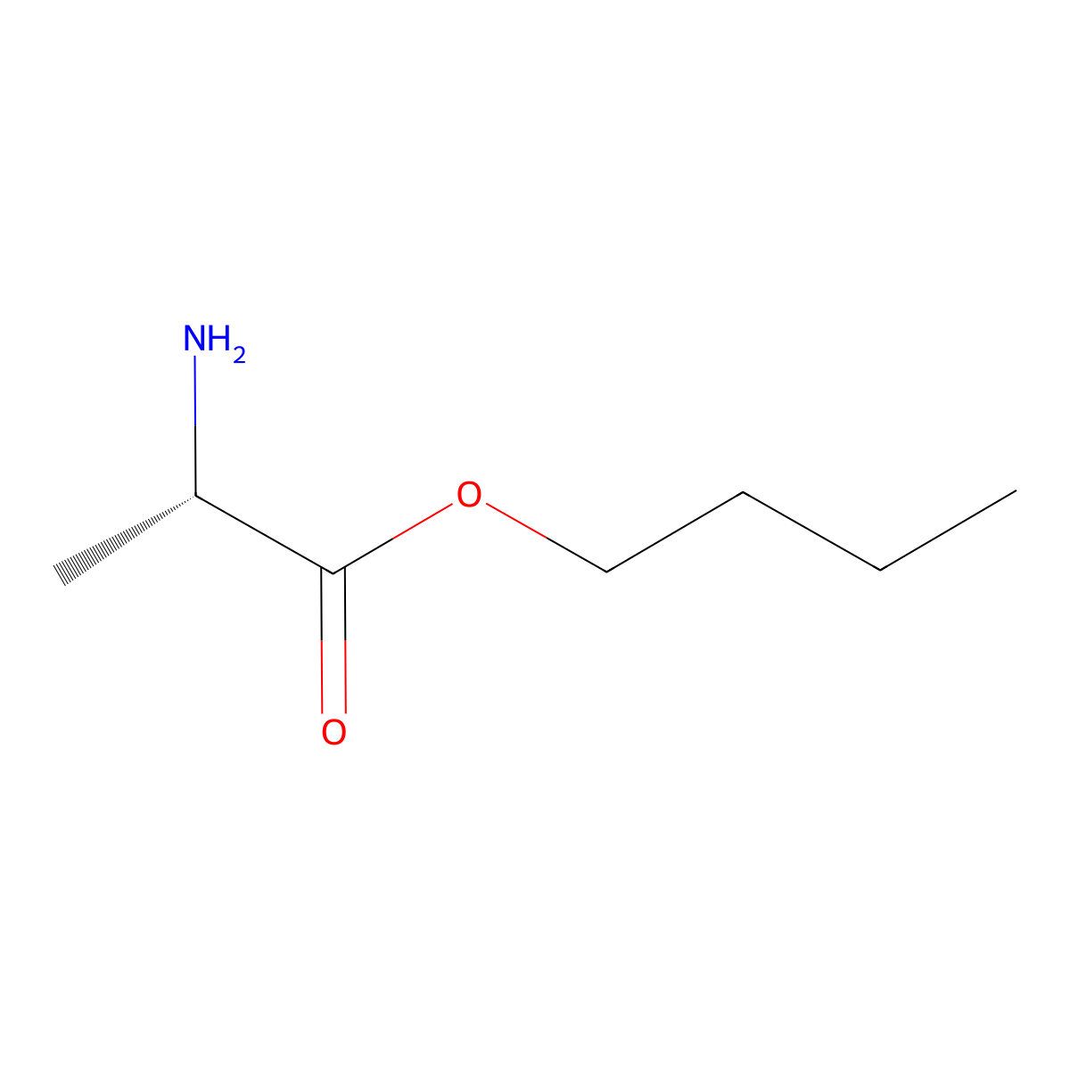 Butyl L-alaninate molecular structure, CAS 2885-02-1