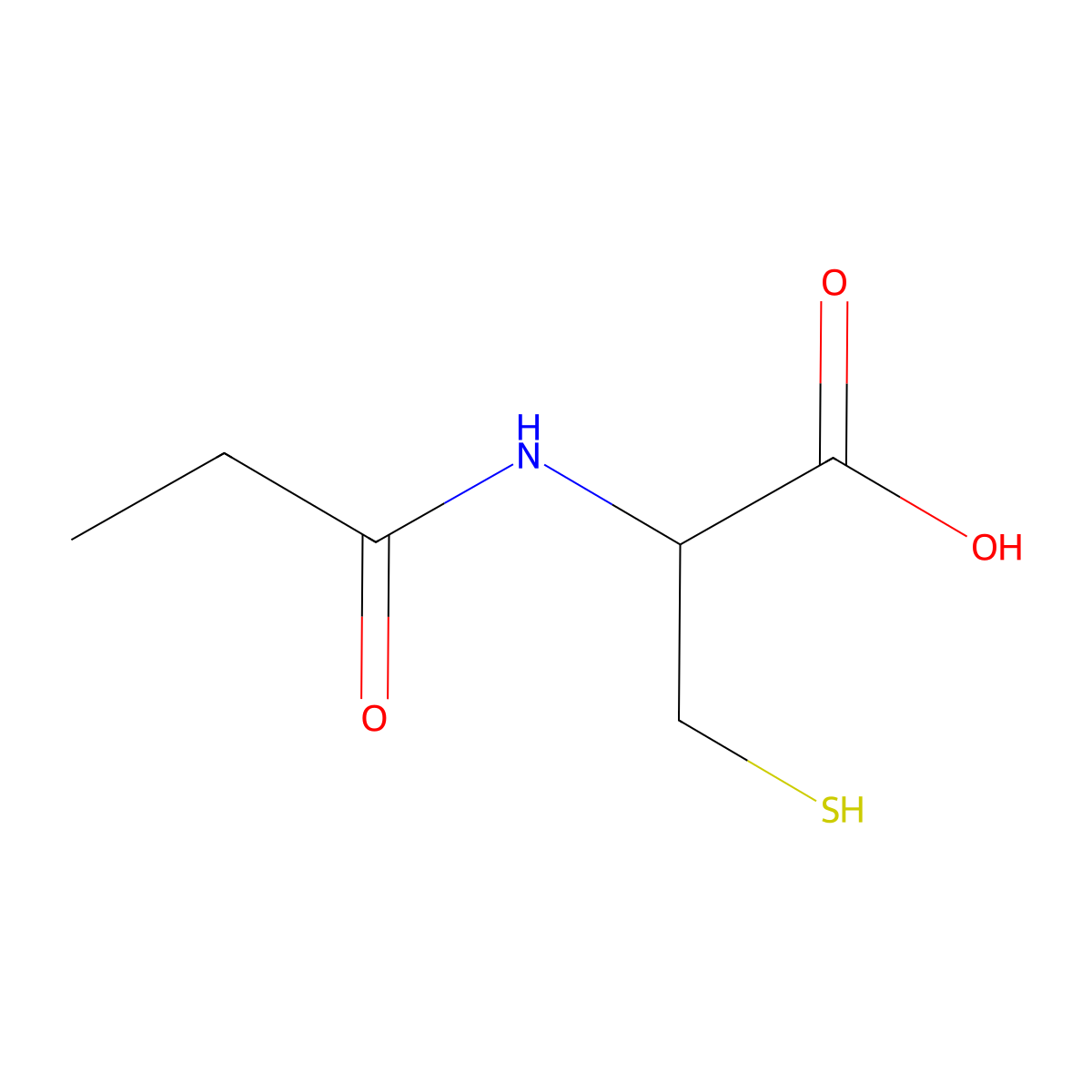 N-Propionylcysteine molecular structure, CAS 2885-79-2