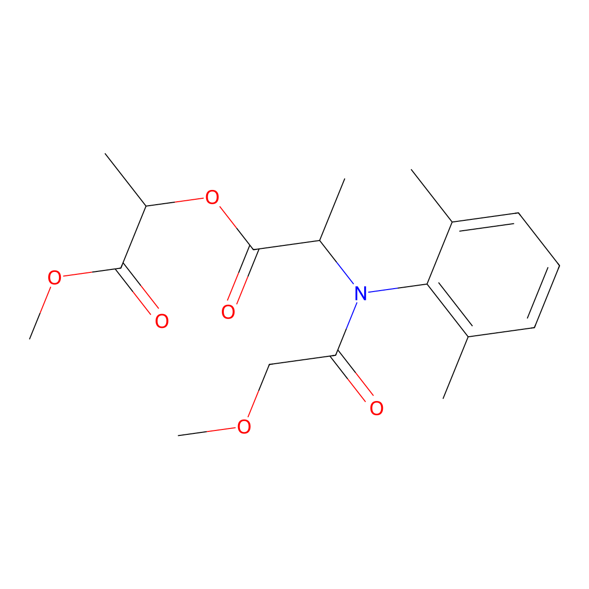 1-Methoxy-1-oxo-2-propyl 2-[N-(2,6-Dimethylphenyl)-2-methoxyacetamido]propanoate molecular structure, CAS 2885299-24-9