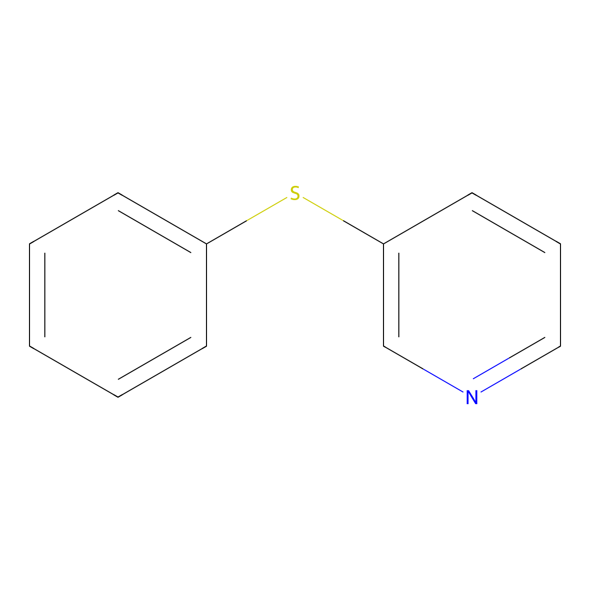 3-(Phenylsulfanyl)pyridine molecular structure, CAS 28856-77-1