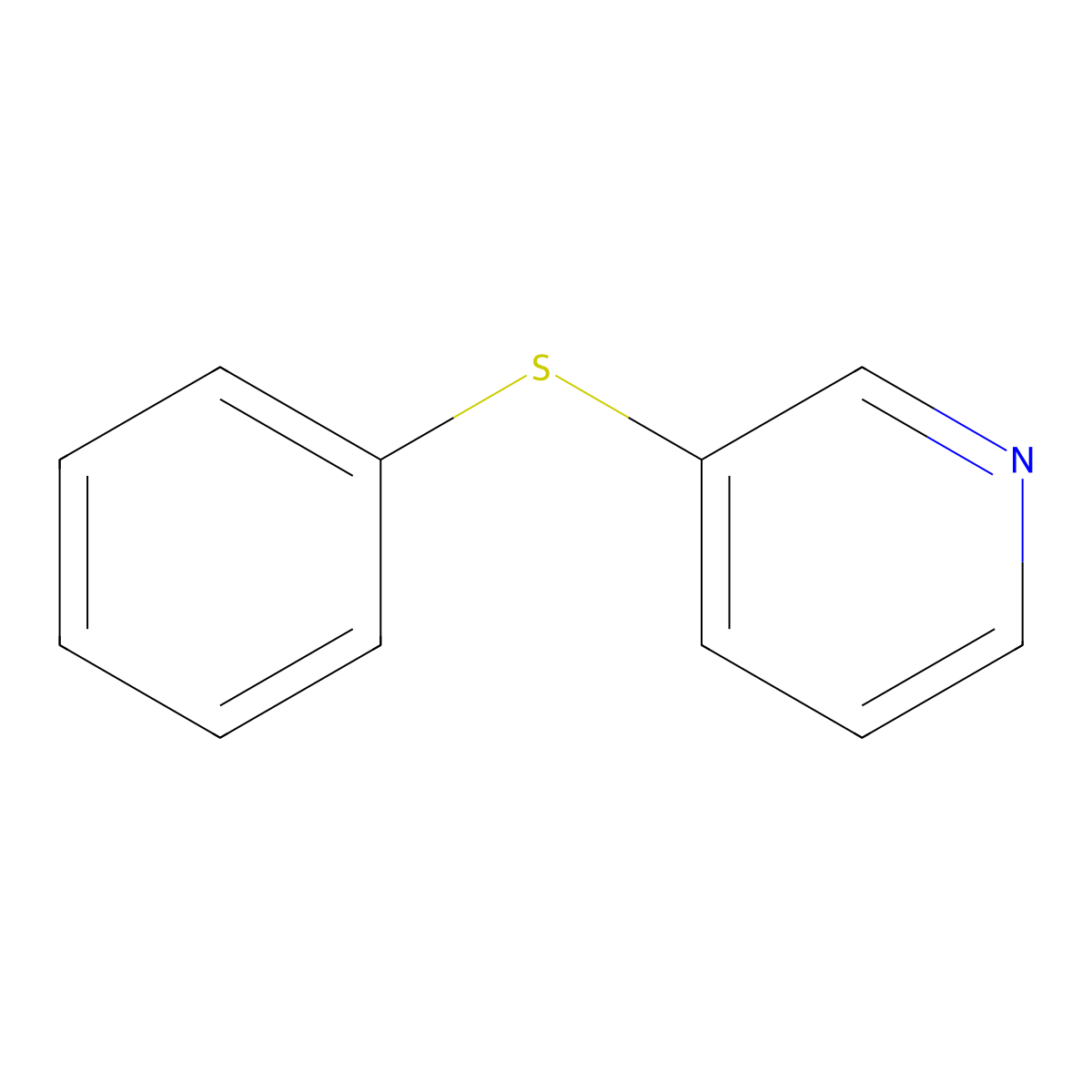 3-(Phenylsulfanyl)pyridine molecular structure, CAS 28856-77-1