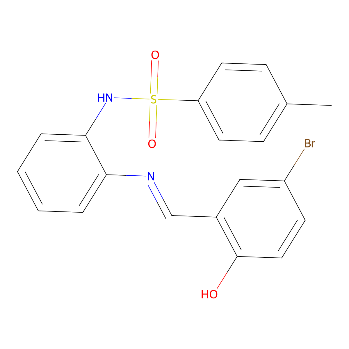 N-(2-{[(3-Bromo-6-oxocyclohexa-2,4-dien-1-ylidene)methyl]amino}phenyl)-4-methylbenzene-1-sulfonamide molecular structure, CAS 28856-99-7