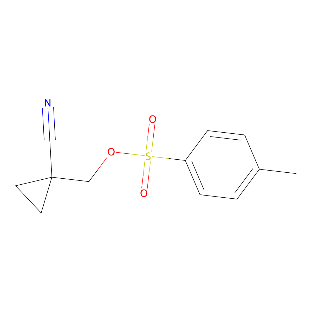 (1-Cyanocyclopropyl)methyl 4-methylbenzenesulfonate molecular structure, CAS 288569-60-8