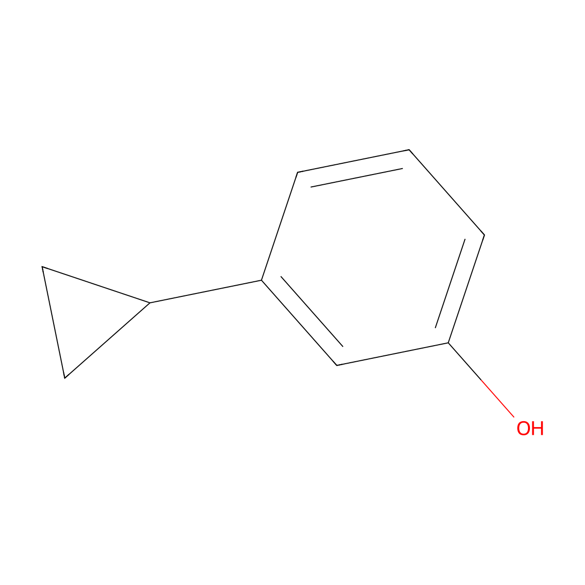 3-Cyclopropylphenol molecular structure, CAS 28857-88-7