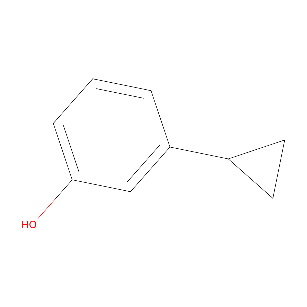 3-Cyclopropylphenol molecular structure, CAS 28857-88-7
