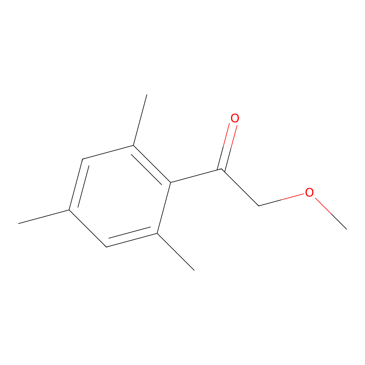 2-Methoxy-1-(2,4,6-trimethylphenyl)-ethanone molecular structure, CAS 288571-29-9