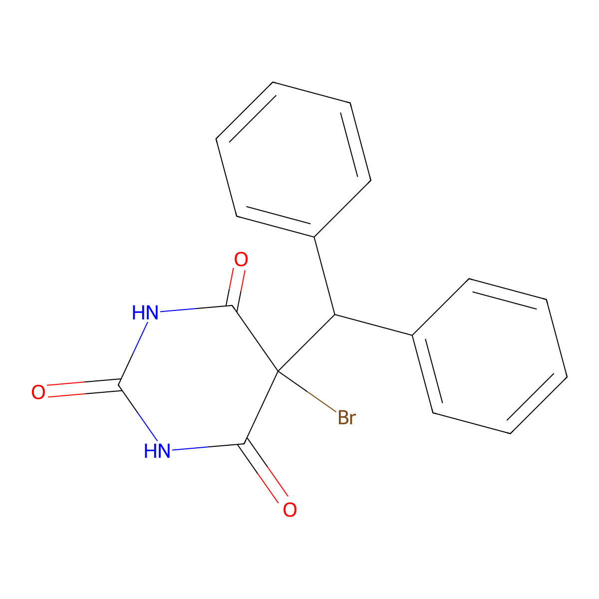 5-Benzhydryl-5-bromo-1,3-diazinane-2,4,6-trione molecular structure, CAS 288587-72-4